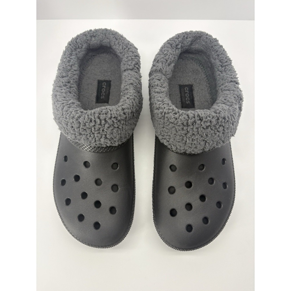 Croc's Classic Blitzen IV Fleece Lining Black Gray Men's Size 12
